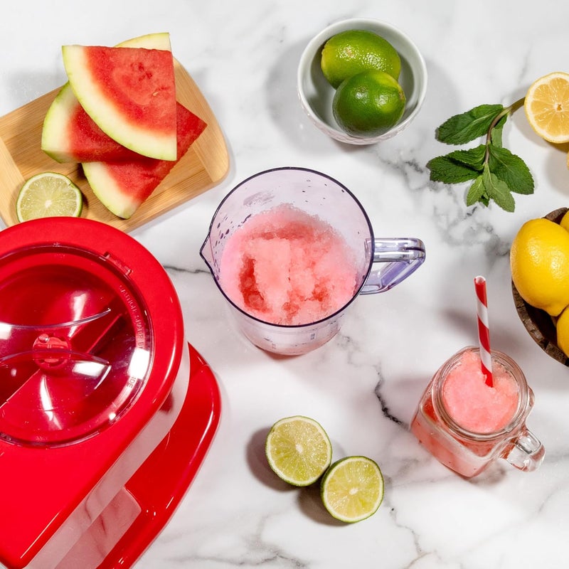 Nostalgia Retro 40-Ounce Frozen Beverage Station - Slushie Machine and Ice Shaver with Automatic Mixing for Soda, Cocktails and Margaritas - Easy & Safe Use - Red - Image 5